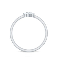 Nature Inspired Diamond Flower Promise Ring for Proposal