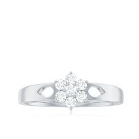 Nature Inspired Diamond Flower Promise Ring for Proposal