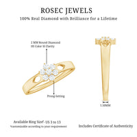 Nature Inspired Diamond Flower Promise Ring for Proposal