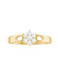 Nature Inspired Diamond Flower Promise Ring for Proposal