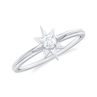 Natural Diamond Starburst Ring for Promise