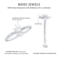 Natural Diamond Starburst Ring for Promise