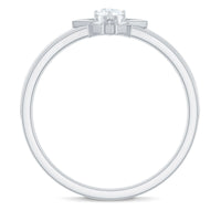Natural Diamond Starburst Ring for Promise