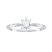 Natural Diamond Starburst Ring for Promise