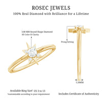 Natural Diamond Starburst Ring for Promise