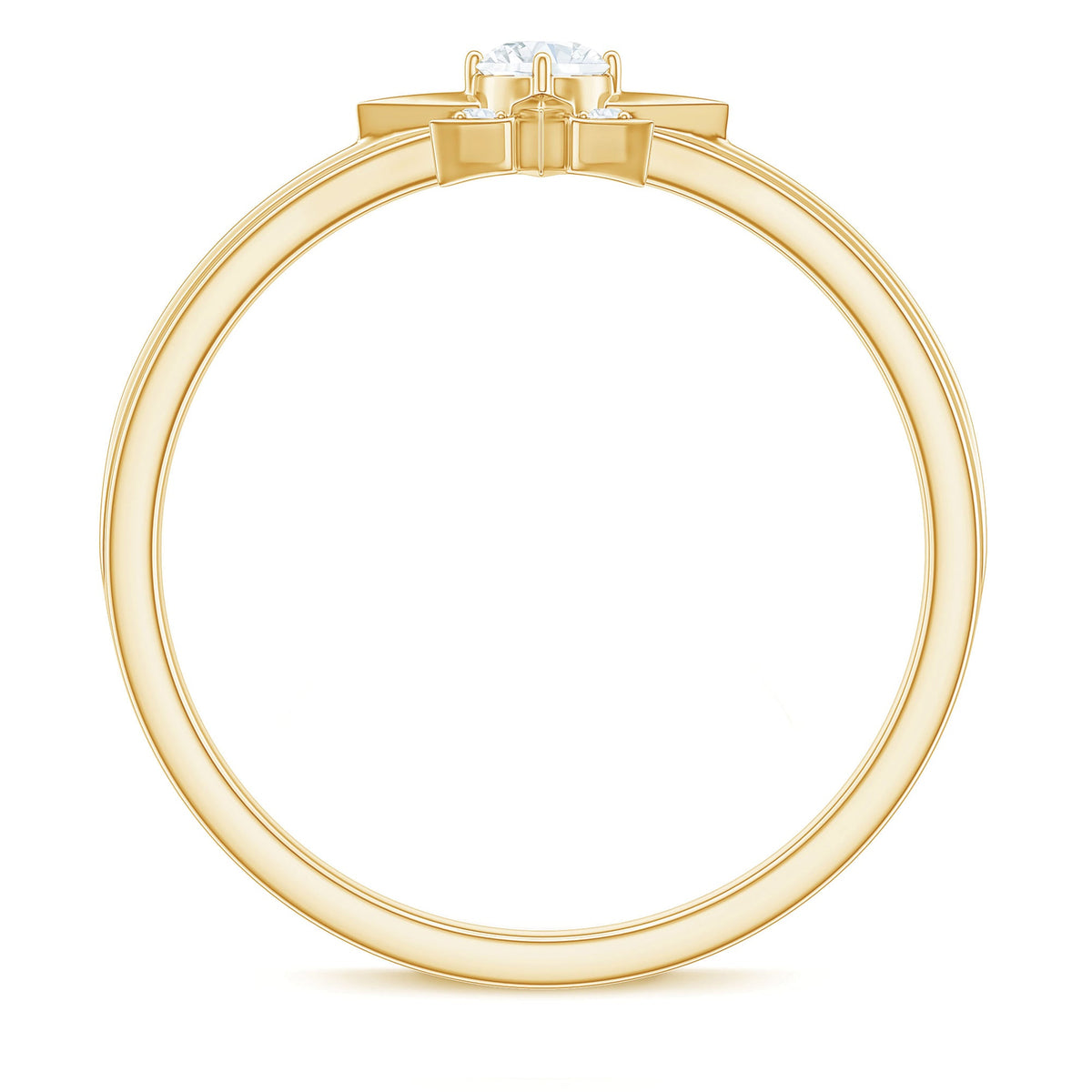 Natural Diamond Starburst Ring for Promise