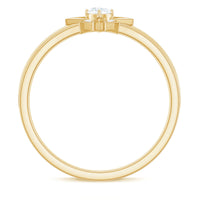 Natural Diamond Starburst Ring for Promise