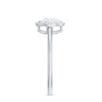 Rosec Jewels 6mm round moissanite solitaire engagement ring with bezel setting, showcasing a sparkling center stone and sleek band.