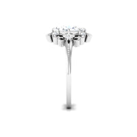 7X9mm Oval Cut Certified Moissanite Vintage Statement Ring