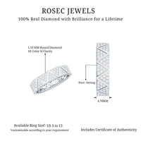 Natural Diamond Wide Wedding Band for Women