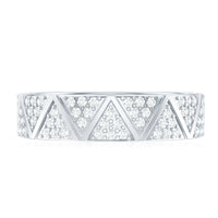 Natural Diamond Wide Wedding Band for Women