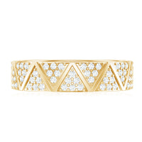 Natural Diamond Wide Wedding Band for Women