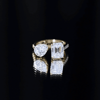 Toi Et Moi Moissanite Engagement Ring for Women