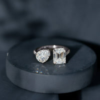 Toi Et Moi Moissanite Engagement Ring for Women
