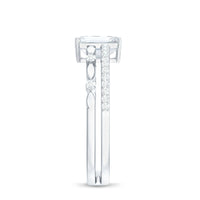 2 Carat Emerald Cut Moissanite Engagement Ring (D-VS1)