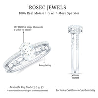 Oval Cut Moissanite Engagement Ring For Women