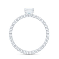 Certified 6X8mm Emerald Cut Moissanite Solitaire Engagement Ring