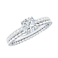 6mm Certified Cushion Cut Moissanite Solitaire Engagement Ring
