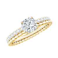 6mm Certified Cushion Cut Moissanite Solitaire Engagement Ring