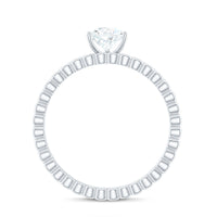 5X7mm Pear Cut Moissanite Solitaire Engagement Ring