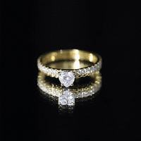 Heart Shape Moissanite Designer Engagement Ring for Women