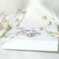 Heart Shape Moissanite Designer Engagement Ring for Women