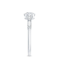 5mm Round Certified Moissanite Solitaire Engagement Ring in Bezel Setting