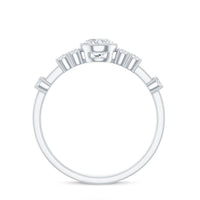 5mm Round Certified Moissanite Solitaire Engagement Ring in Bezel Setting