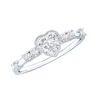 Heart Shaped Moissanite Pre Engagement Ring