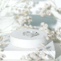Heart Shaped Moissanite Pre Engagement Ring