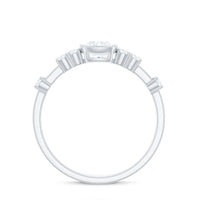 6mm Cushion Cut Moissanite Solitaire Engagement Ring in Bezel Setting