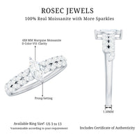 Marquise Cut Moissanite Solitaire Braided Engagement Ring