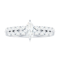 Marquise Cut Moissanite Solitaire Braided Engagement Ring