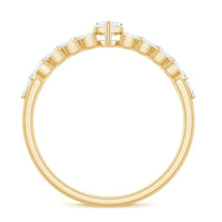 Marquise Cut Moissanite Solitaire Braided Engagement Ring