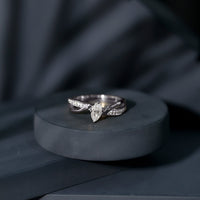 Certified Moissanite Marquise Cut Engagement Ring For Women