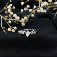 Certified Moissanite Marquise Cut Engagement Ring For Women