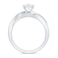 5mm Princess Cut Moissanite Solitaire Infinity Engagement Ring