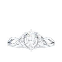 Marquise Cut Moissanite Infinity Engagement Ring