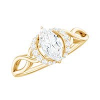 Marquise Cut Moissanite Infinity Engagement Ring