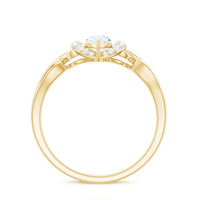 Marquise Cut Moissanite Infinity Engagement Ring