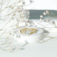 Princess Cut Moissanite Infinity Engagement Ring for Her