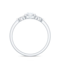 Brilliant Cut Moissanite Celtic Knot Engagement Ring in Bezel Setting