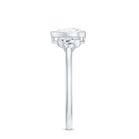 Bezel Set Moissanite Pear Cut Solitaire Celtic Ring for Women