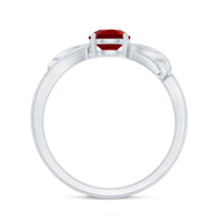 Certified Lab Grown Ruby Proposal Ring With Diamond
