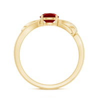 Certified Lab Grown Ruby Proposal Ring With Diamond