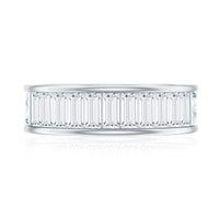 Baguette Cut Moissanite Wedding Band Channel Setting