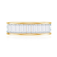 Baguette Cut Moissanite Wedding Band Channel Setting