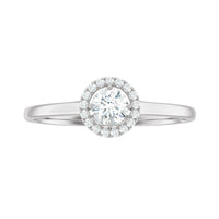 Natural 0.25 Carat Diamond Promise Ring with Certificate
