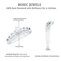 Certified Round Diamond Crown Ring