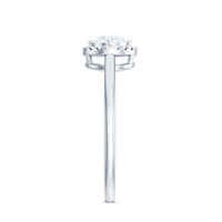 Cubic Zirconia Floating Halo Promise Ring